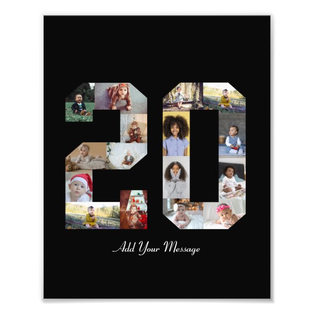 Number 20 Photo Collage (Front)
