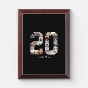 Number 20 Photo Collage Award Plaque
