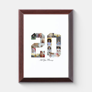 Number 20 Photo Collage Award Plaque