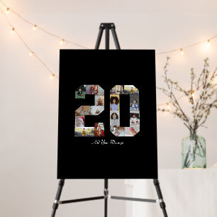 Number 20 Photo Collage Foam Board