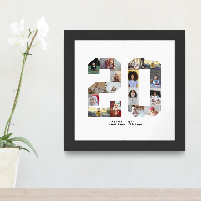 Number 20 Photo Collage Framed Art (Entryway)
