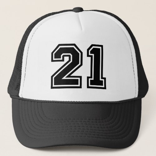 Number 21 Classic Trucker Hat