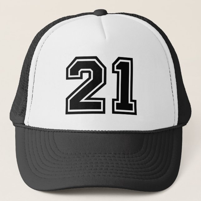 Number 21 Classic Trucker Hat (Front)