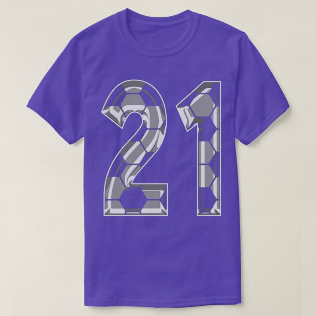 Number 21 Jersey 21 Mom Player Fan T-Shirt (Design Front)