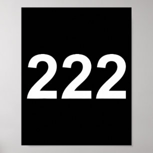 Number 222 In White Font On Ckground Fun Halloween Poster