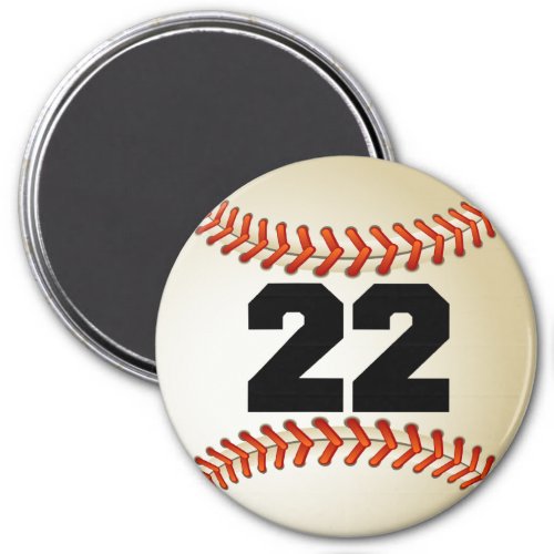 Number 22 Baseball Magnet