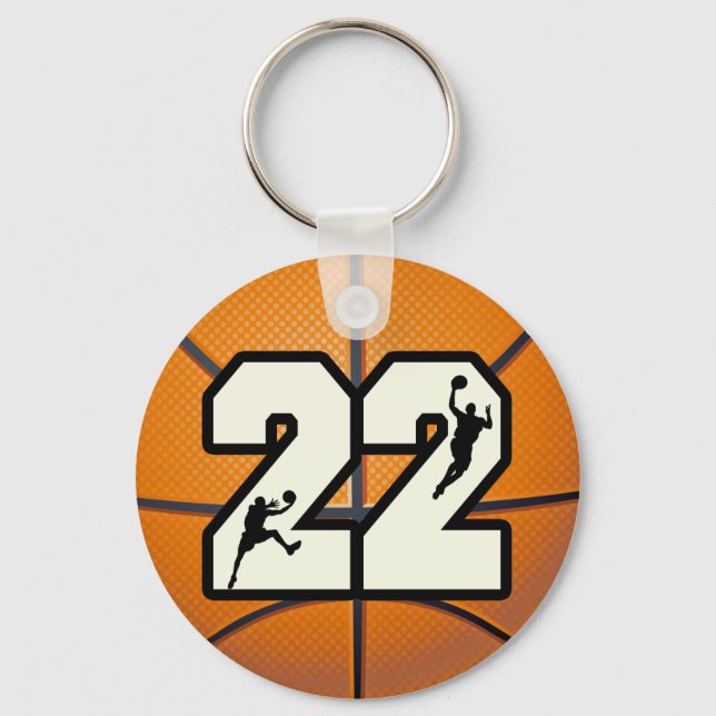 Number 22 Basketball Keychain (Front)