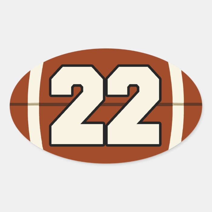Number 22 Football Sticker