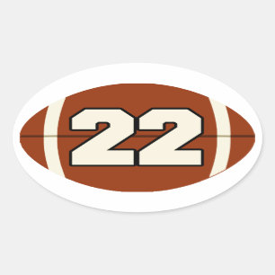 Number 22 Football Sticker