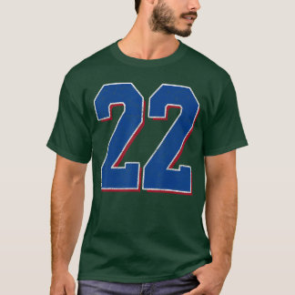 Number 22 Numbered Uniform Sportseam Jersey 22nd B T-Shirt