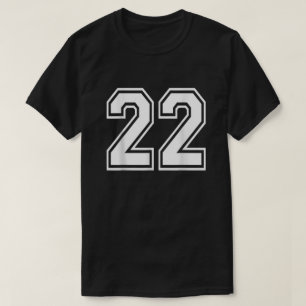 Number 22 Varsity Sports Team Jersey 22th Birthday T-Shirt