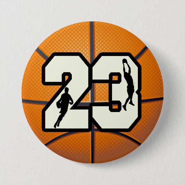 Number 23 Basketball Button (Front)