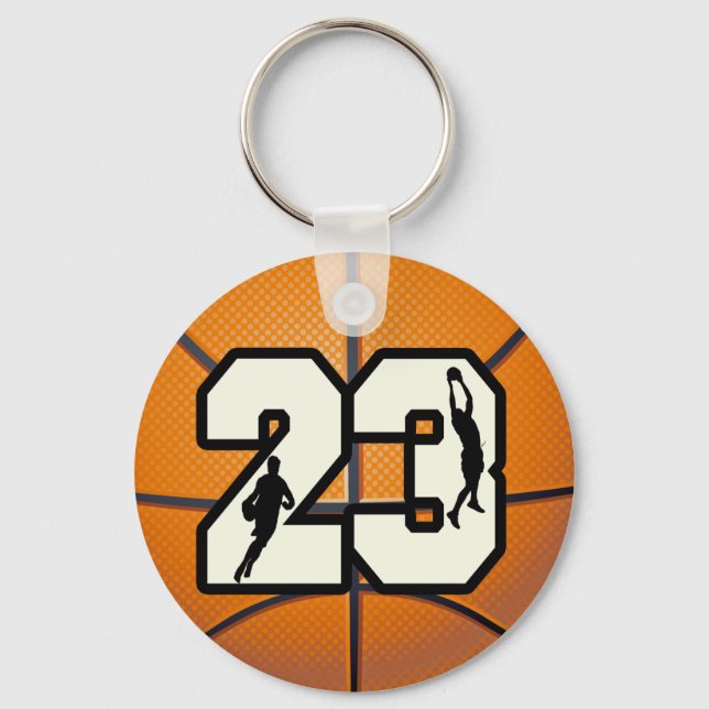 Number 23 Basketball Keychain (Front)