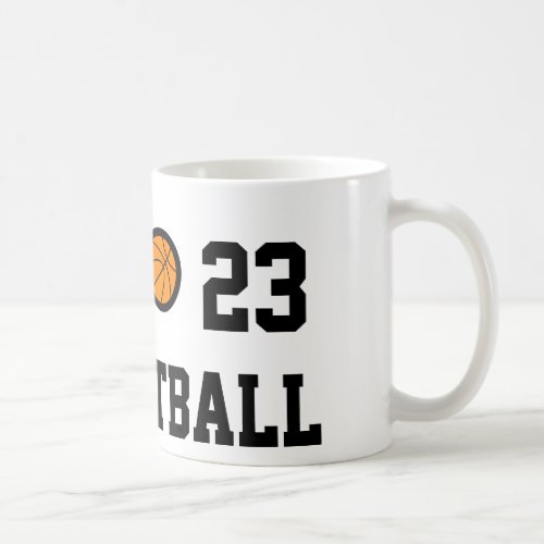 Number 23 basketball mug  Personalizable