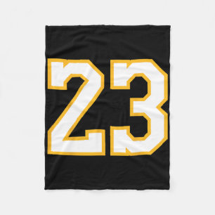 Number 23 Front And Byck Bysketbyll Jersey Purple  Fleece Blanket