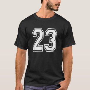 Number 23 Numbered Uniform Sports Jersey Team 23nd T-Shirt