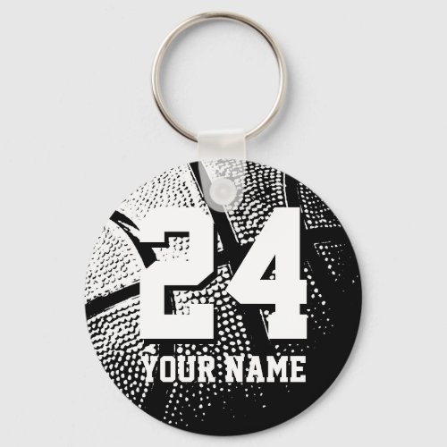 Number 24 basketball keychains  Personalizable