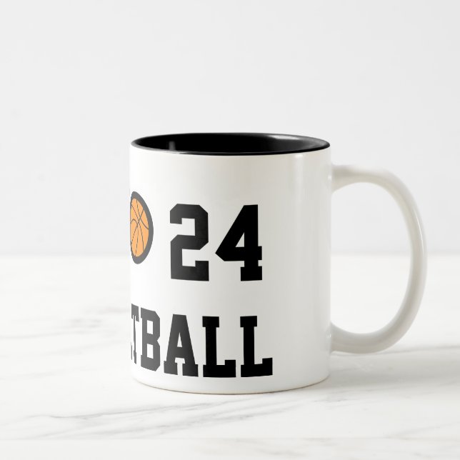 Number 24 basketball mug | Personalizable (Right)