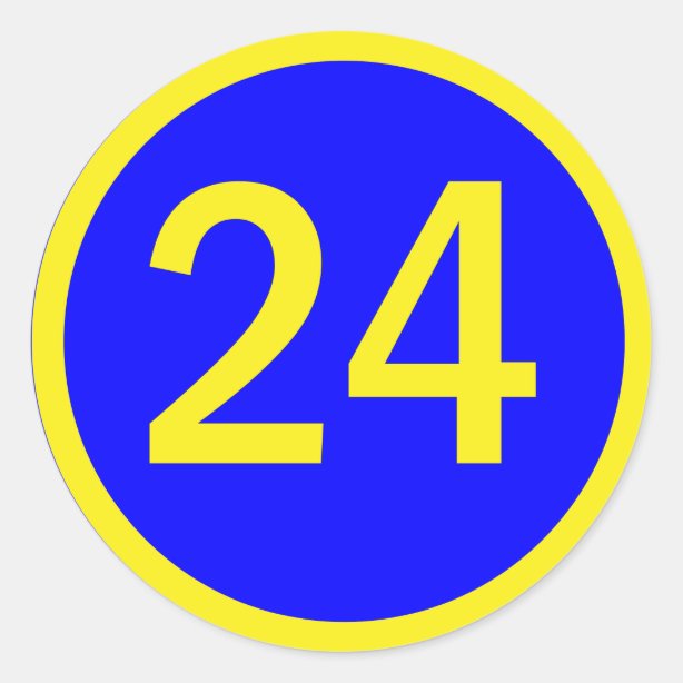 Number 24 Stickers | Zazzle