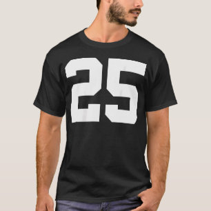 Number 25 (On Back) Sports Team Jersey T-Shirt