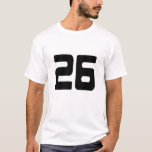 Number 26 T-shirt at Zazzle