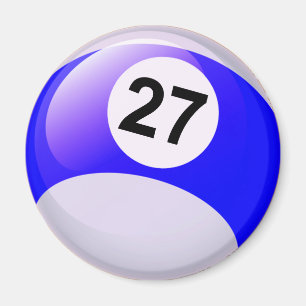Number 27 Billiards Ball Magnet