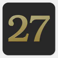 27 Number number' Sticker