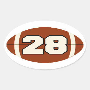 Number 28 Football Sticker