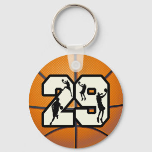 Number 29 Basketball Keychain