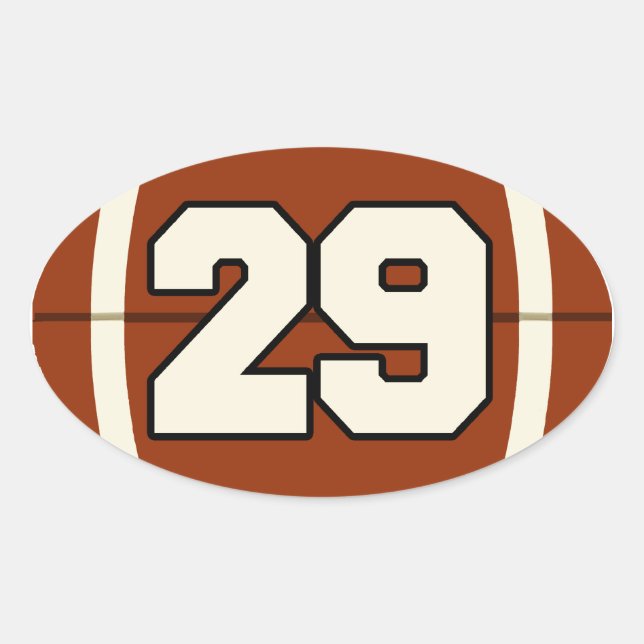 Number 29 Football Sticker (Front)