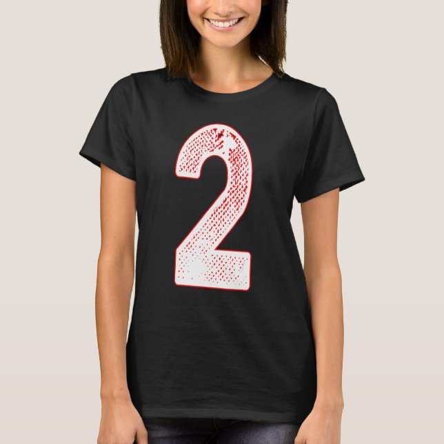 Number 2 Alphabet characters - Initial Number 2 mo T-Shirt (Front)