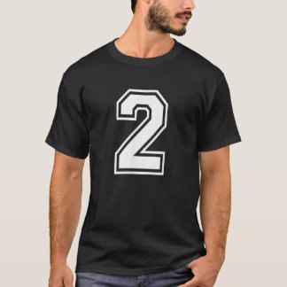Number 2 Birthday Numbered Uniform Sports Jersey T T-Shirt