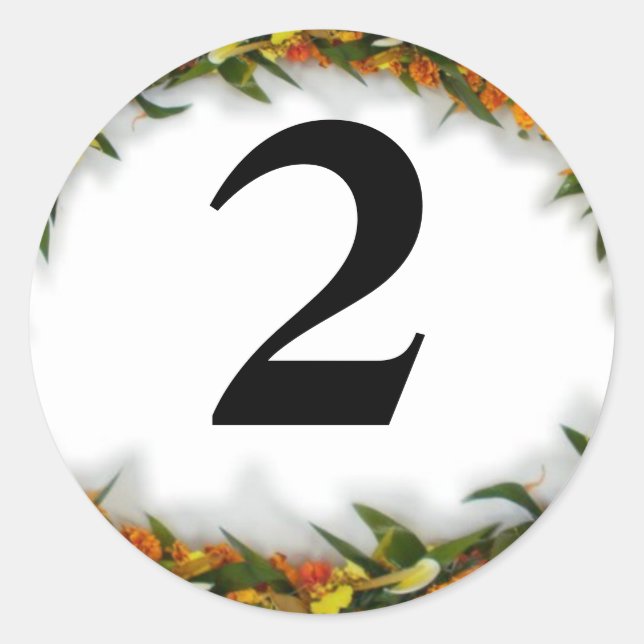 Number 2 Hawaiian Lei sticker (Front)