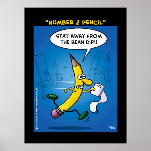 Number 2 Pencil Poster