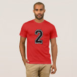Number 2 Sports Jersey T-Shirt Number 2 Sports Jersey T-Shirt