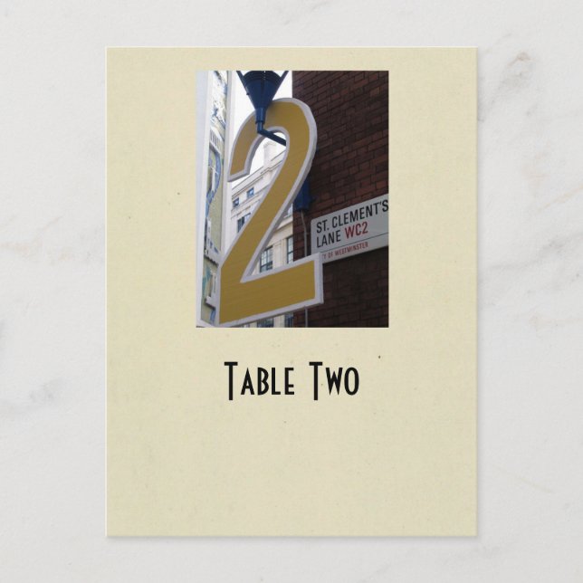 Number 2 table true ivory postcard (Front)
