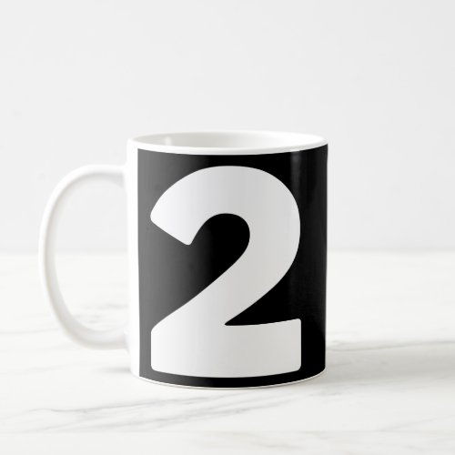 Number 2 Two Numbers Letters Coffee Mug