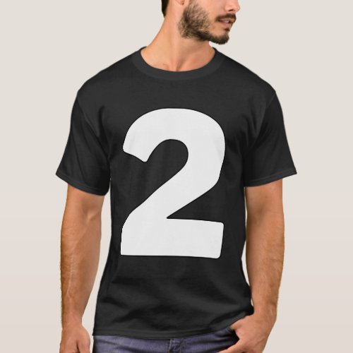 Number 2 Two Numbers Letters T_Shirt