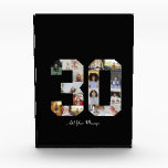 Number 30 Photo Collage Acrylic Award<br><div class="desc">This customizable product is where photos are arranged to form the shape of a number. It is often used for milestone celebrations like birthdays, anniversaries, or achievements, allowing users to showcase memorable images within a single, eye-catching display. The designs typically offer spaces for various photo sizes and orientations, ensuring a...</div>