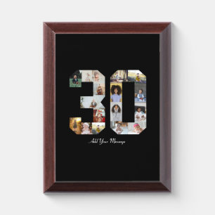 Number 30 Photo Collage Award Plaque