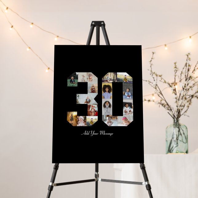 Number 30 Photo Collage Foam Board (In Situ (Stand))