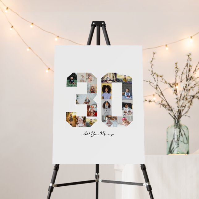 Number 30 Photo Collage Foam Board (In Situ (Stand))