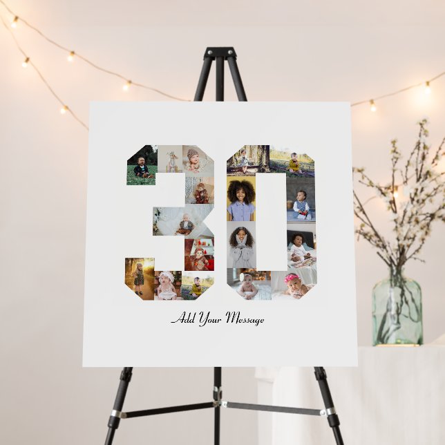 Number 30 Photo Collage Foam Board (In Situ (Stand))