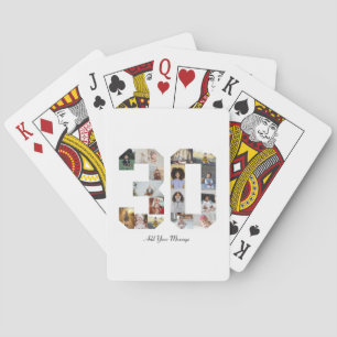Number 30 Photo Collage Poker Cards