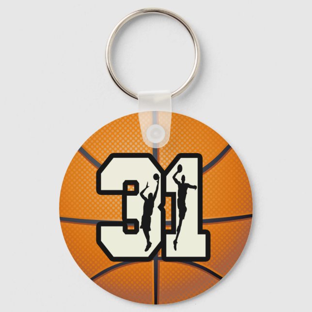 Number 31 Basketball Keychain (Front)