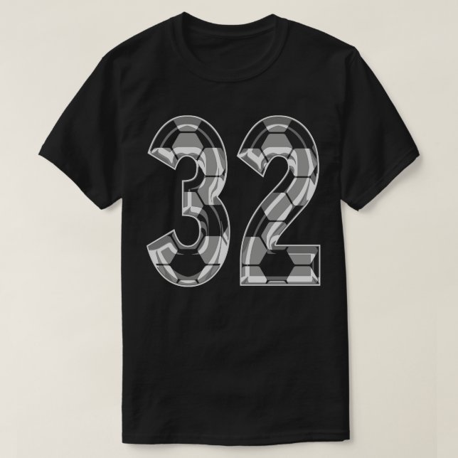 Number 32 Jersey 32 Mom Player Fan T-Shirt (Design Front)