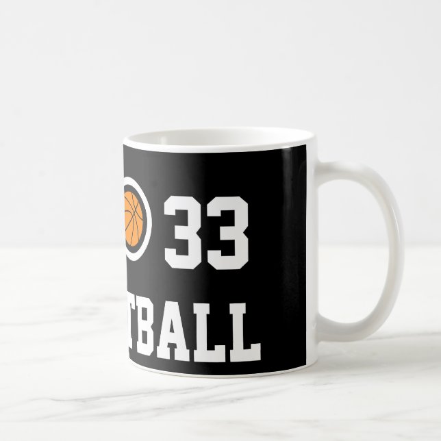 Number 33 basketball coffee mug | Personalizable (Right)