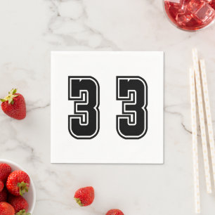 Number 33 napkins