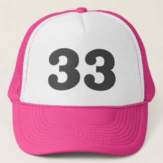 Number "33" trucker hat