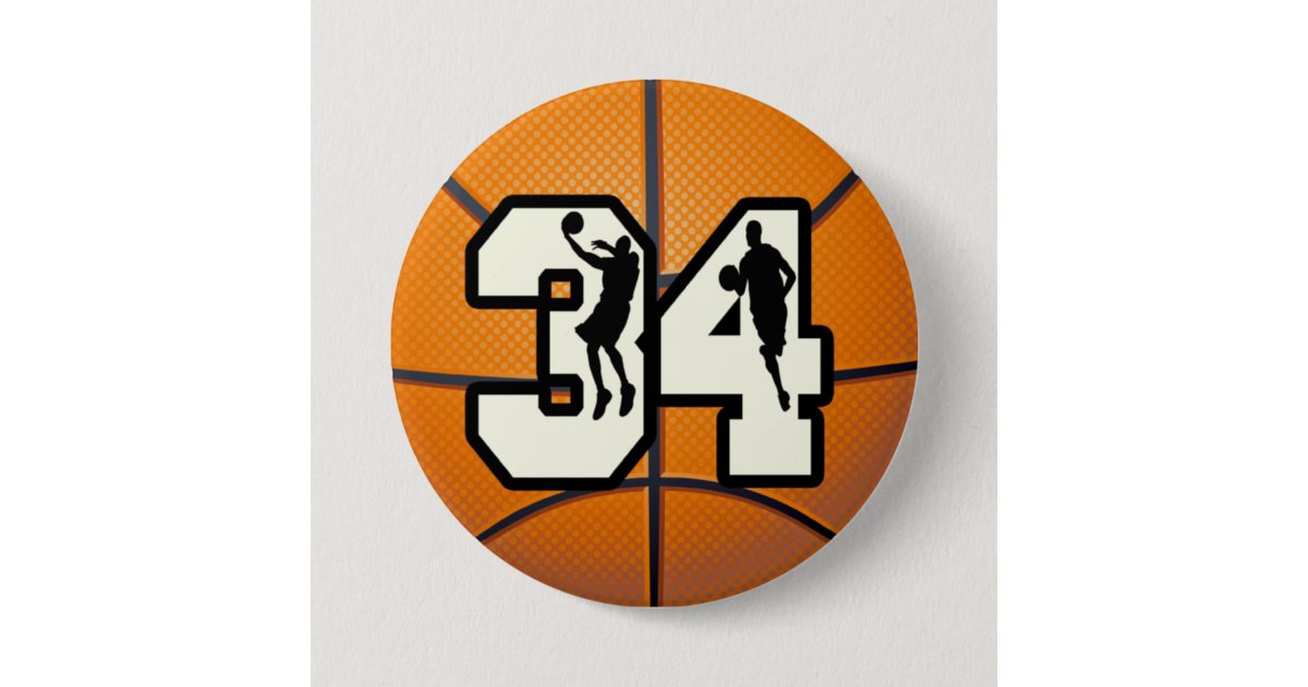 number-34-basketball-button-zazzle